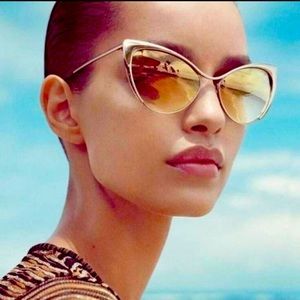 Tom Ford Nastaya Gold Cat Eye Glasses